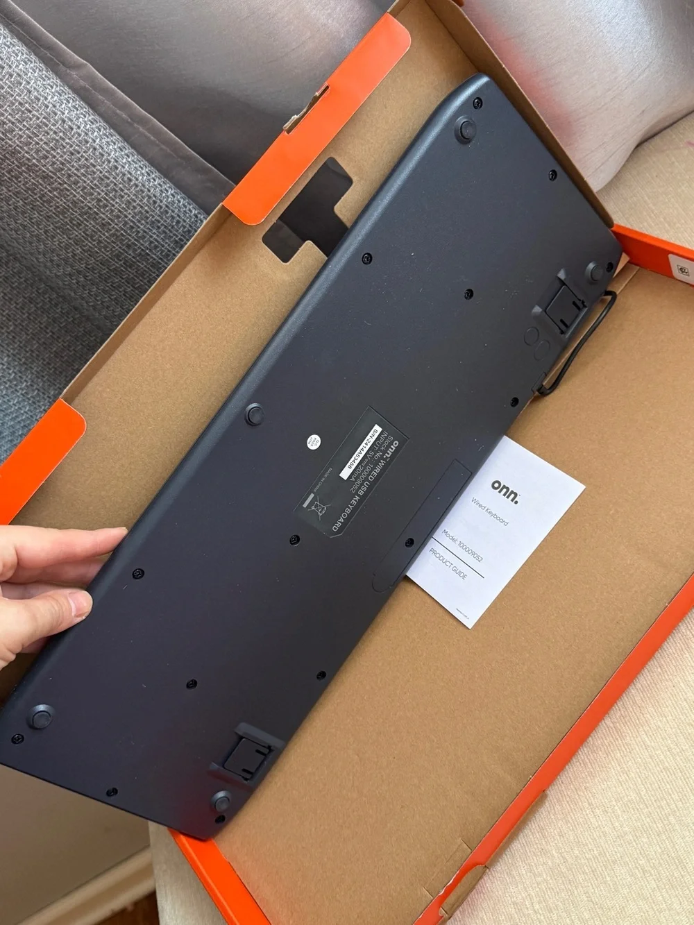 On Running Black Wired USB Full-Size Keyboard